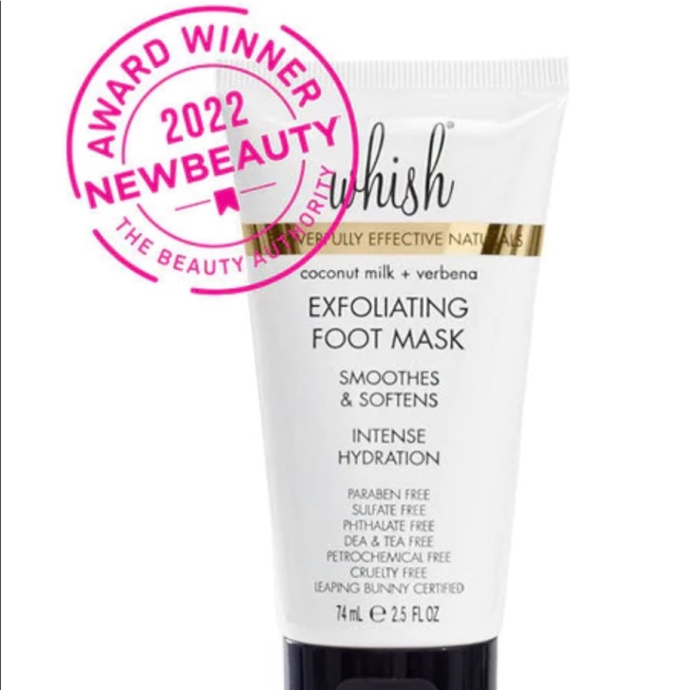 Brand new Whish Beauty exfoliating foot mask